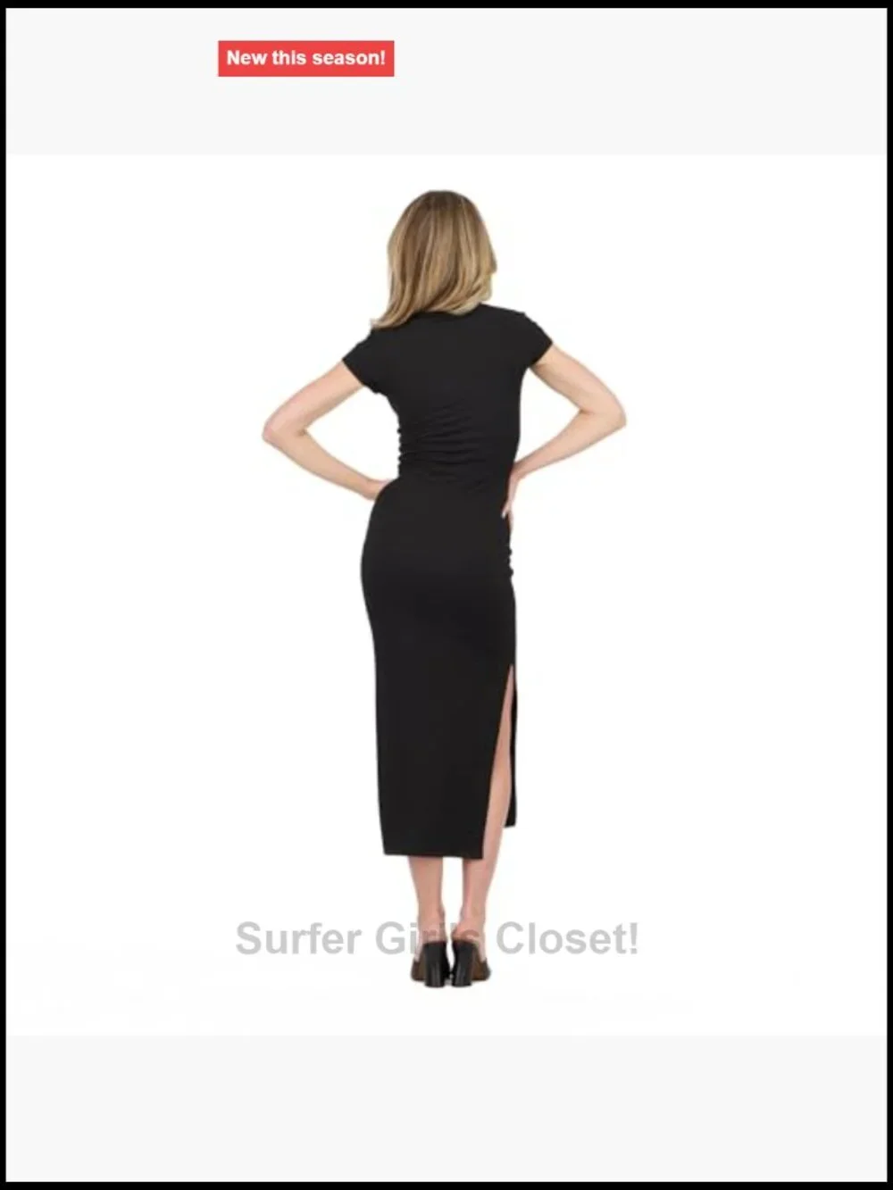 Forever 21 Women's Short Sleeve Boatneck Midi Dress